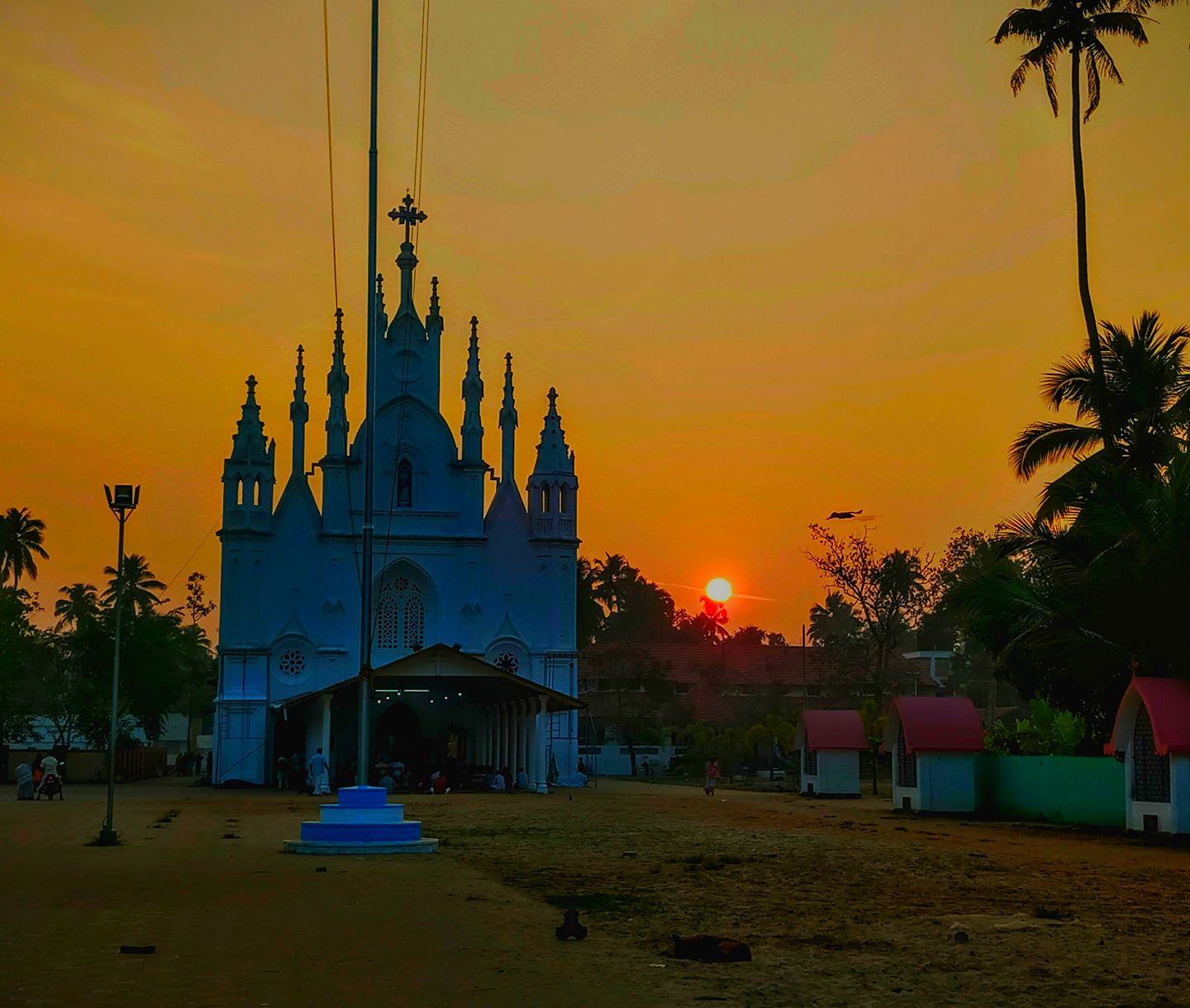 St. Mary's Forane Church, Thankey at sunrise