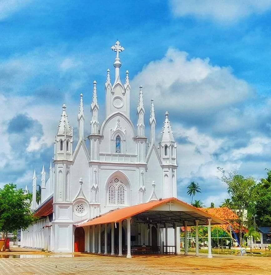 Front facade of St. Mary's Forane Church, Thankey