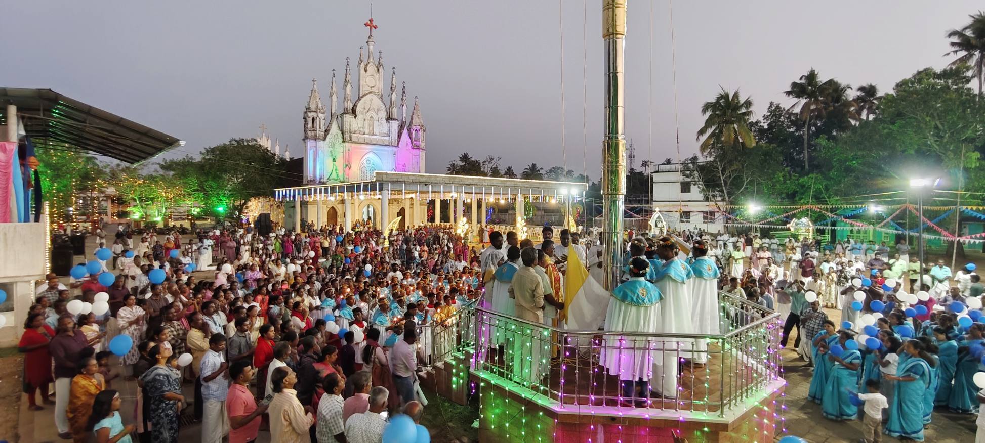Panoramic view of the Feast of the Purification of Mary at Thankey Church
