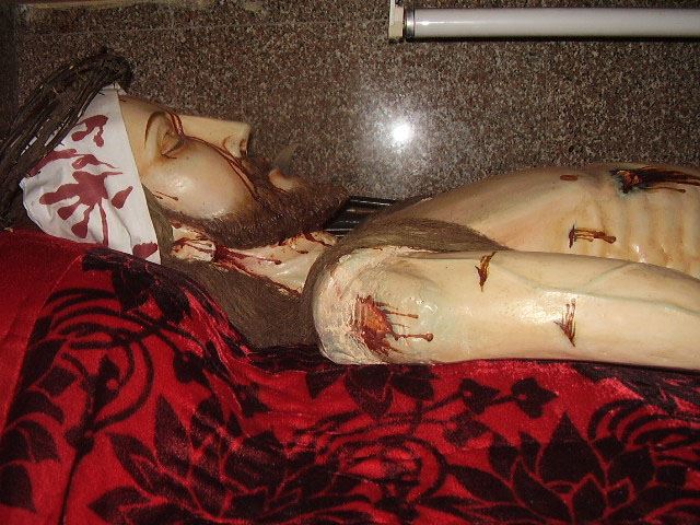 Historical photograph of the Miraculous Statue — Thankey Church